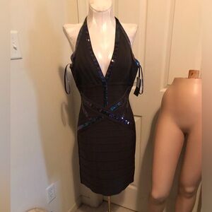 Herve Leger nwt dress Katilyn $1600 malachite with pallets size large